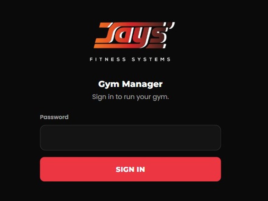 Jays Fitness Systems Gym Manager sign-in