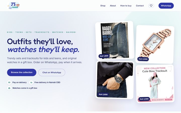 Jirani Fashion website